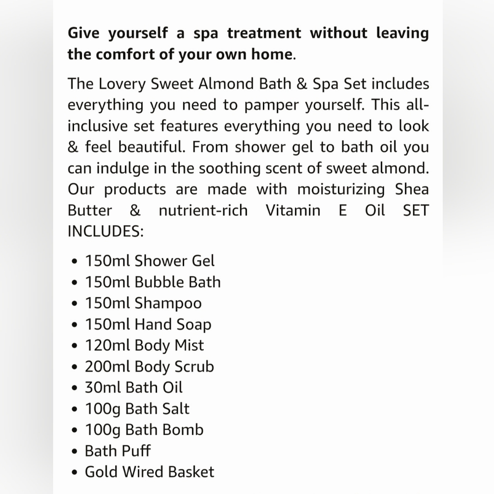 9-piece Unisex Bath & Body Gift Set, Vanilla Coconut 🥥 😋 - Picture 9 of 12
